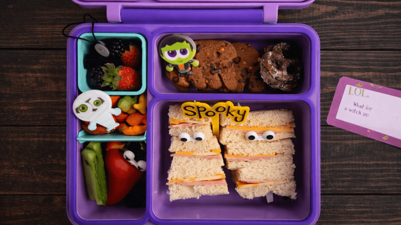 Upiorne szaszłyki z kanapek – pomysł na lunchbox na Halloween