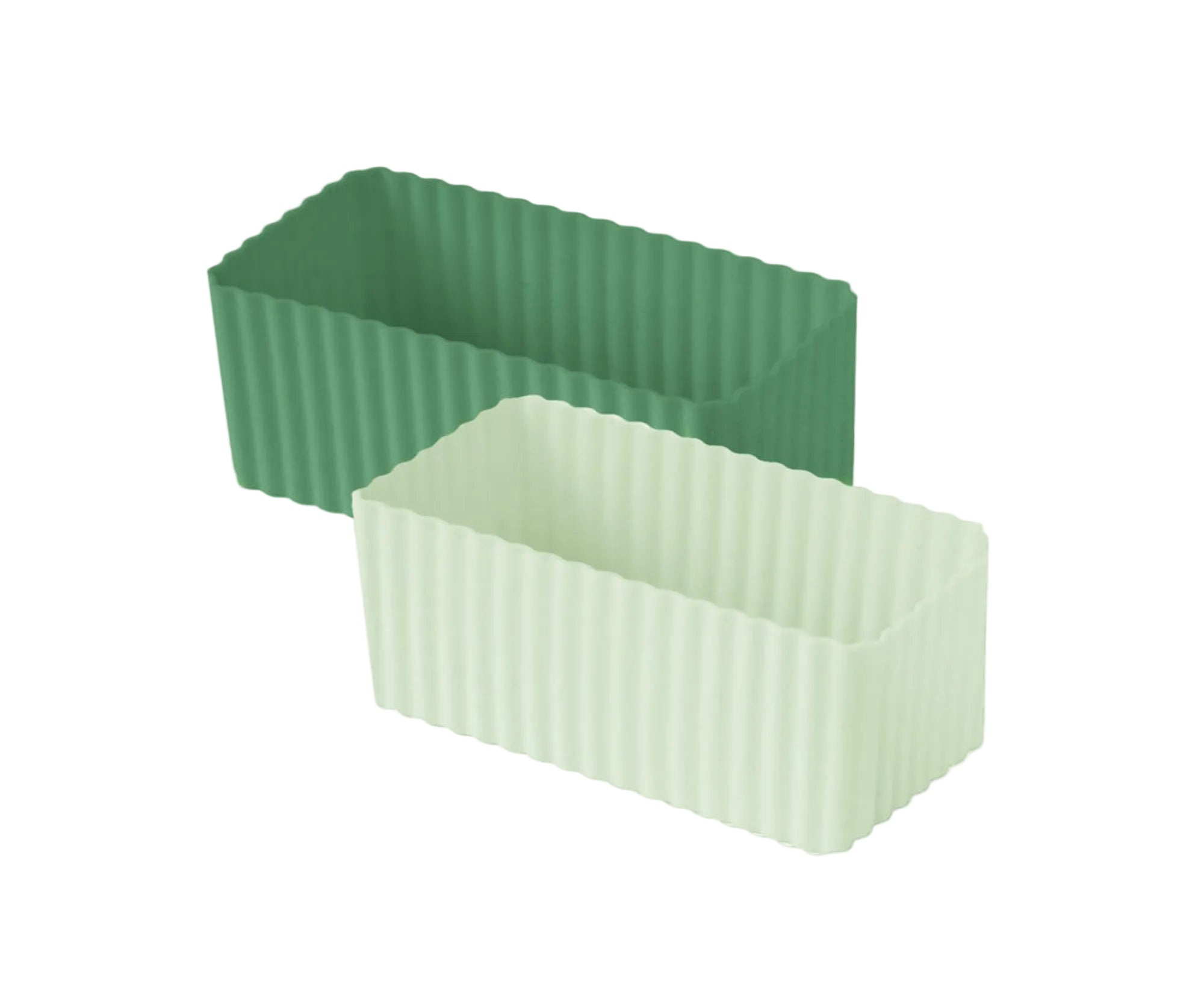 2 Foremki do lunchboxów Yumbox Forest – idealne do rozdzielania przekąsek w lunchboxie, na owoce, orzeszki, sery i inne, kolor: zielony