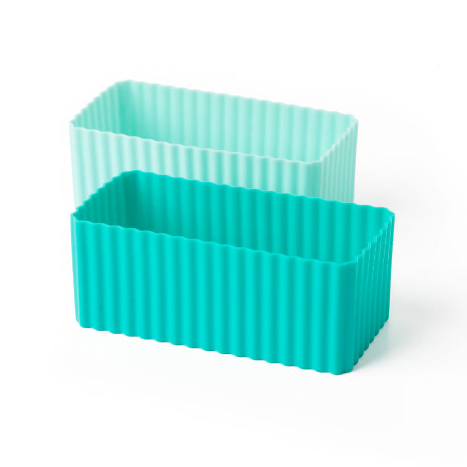 2 Foremki do lunchboxów Yumbox – idealne do rozdzielania przekąsek w lunchboxie, na owoce, orzeszki, sery i inne przekąski, kolor: morski