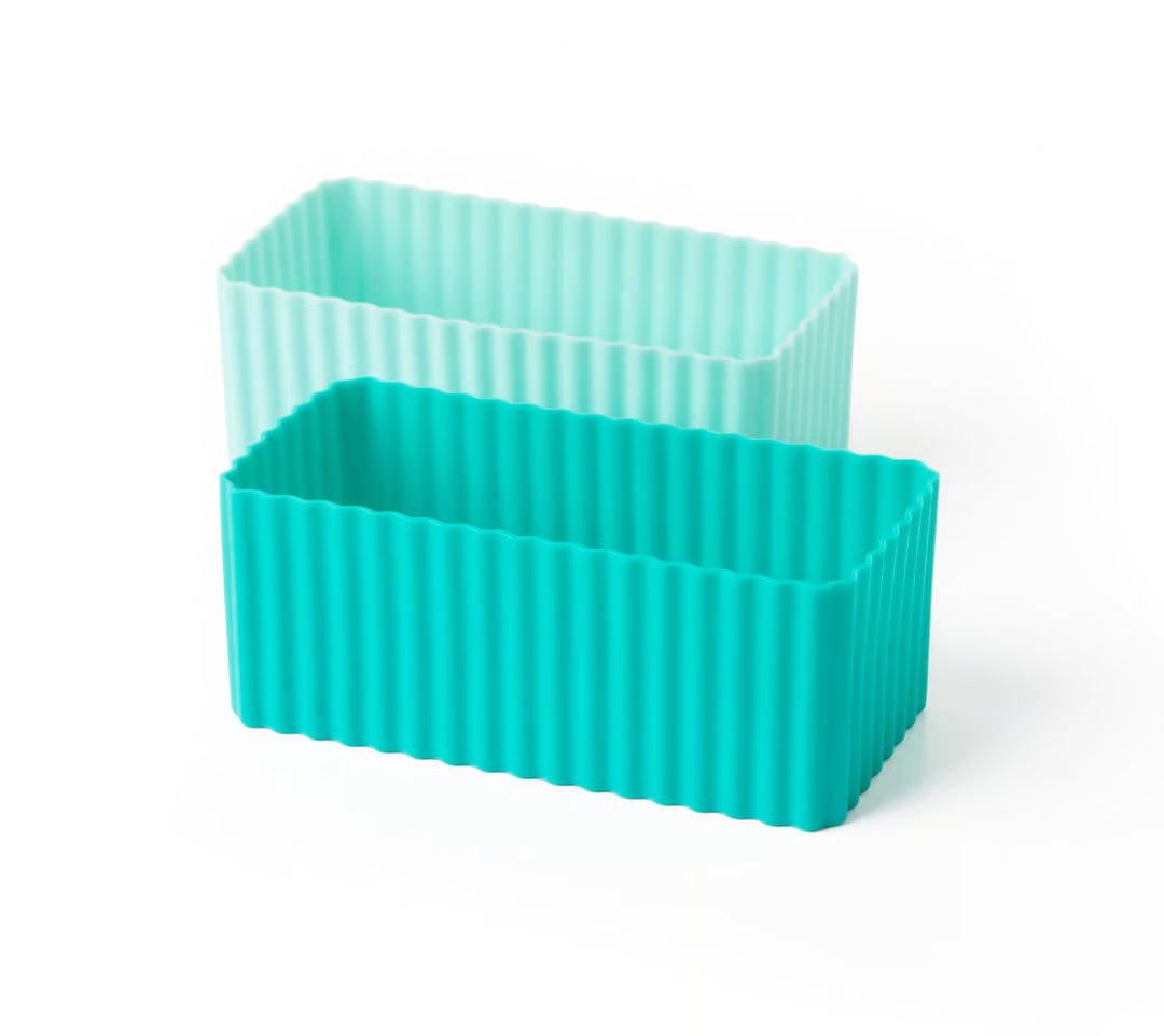 2 Foremki do lunchboxów Yumbox – idealne do rozdzielania przekąsek w lunchboxie, na owoce, orzeszki, sery i inne przekąski, kolor: morski