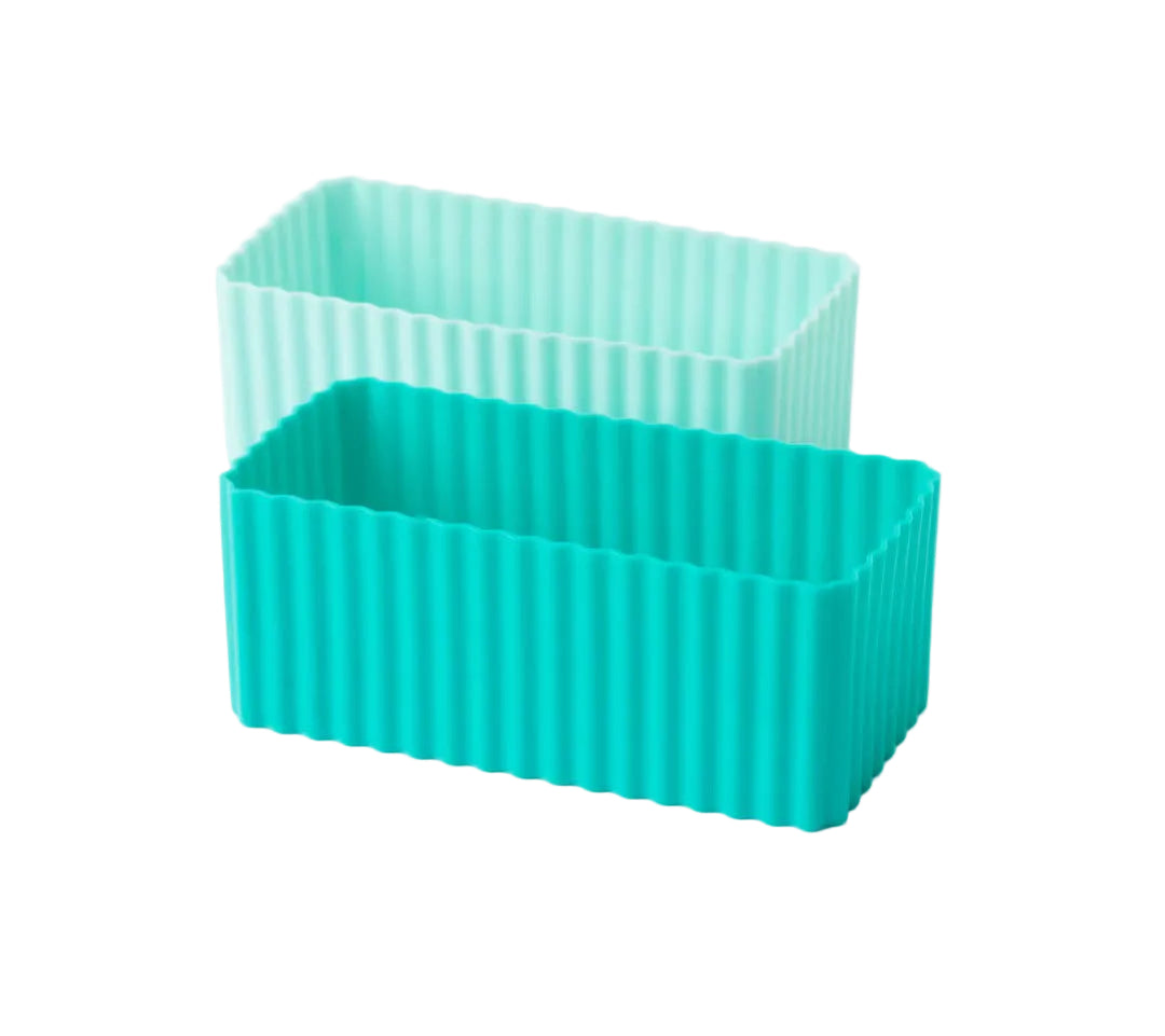 2 Foremki do lunchową Yumbox – idealne do rozdzielania przekąsek w lunchboxie, na owoce, orzeszki, sery i inne przekąski, kolor: morski