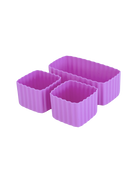 Silikonowe foremki MontiiCo Calypso – idealne do rozdzielania przekąsek w lunchboxie dziecka, na owoce, orzeszki, sery i inne przekąski, kolor: różowy