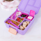 Silikonowe foremki MontiiCo Calypso – idealne do rozdzielania przekąsek w lunchboxie dziecka, na owoce, orzeszki, sery i inne przekąski, kolor: różowy