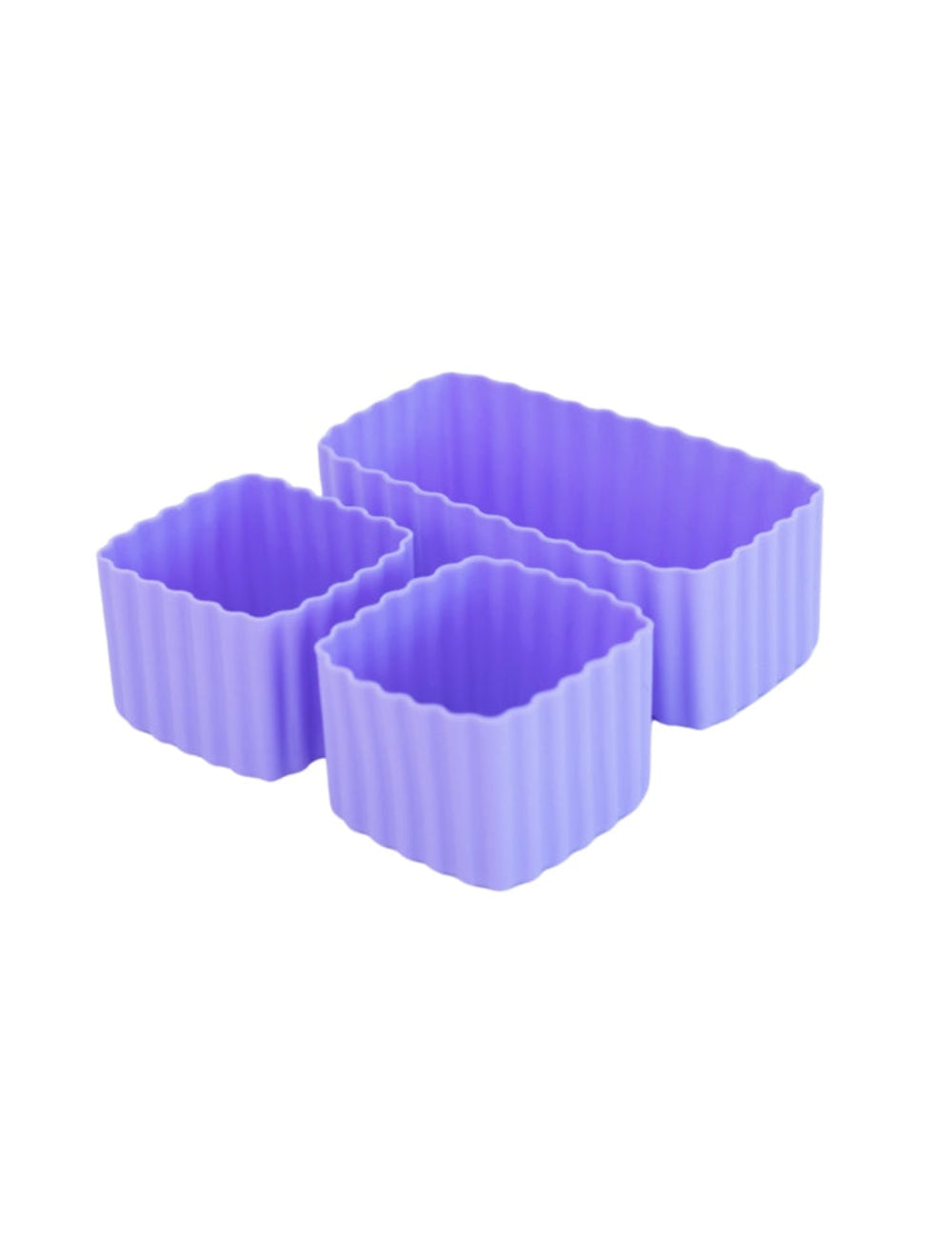 Silikonowe foremki MontiiCo Dusk – idealne do rozdzielania przekąsek w lunchboxie dziecka, na owoce, orzeszki, sery i inne przekąski, kolor: fioletowy