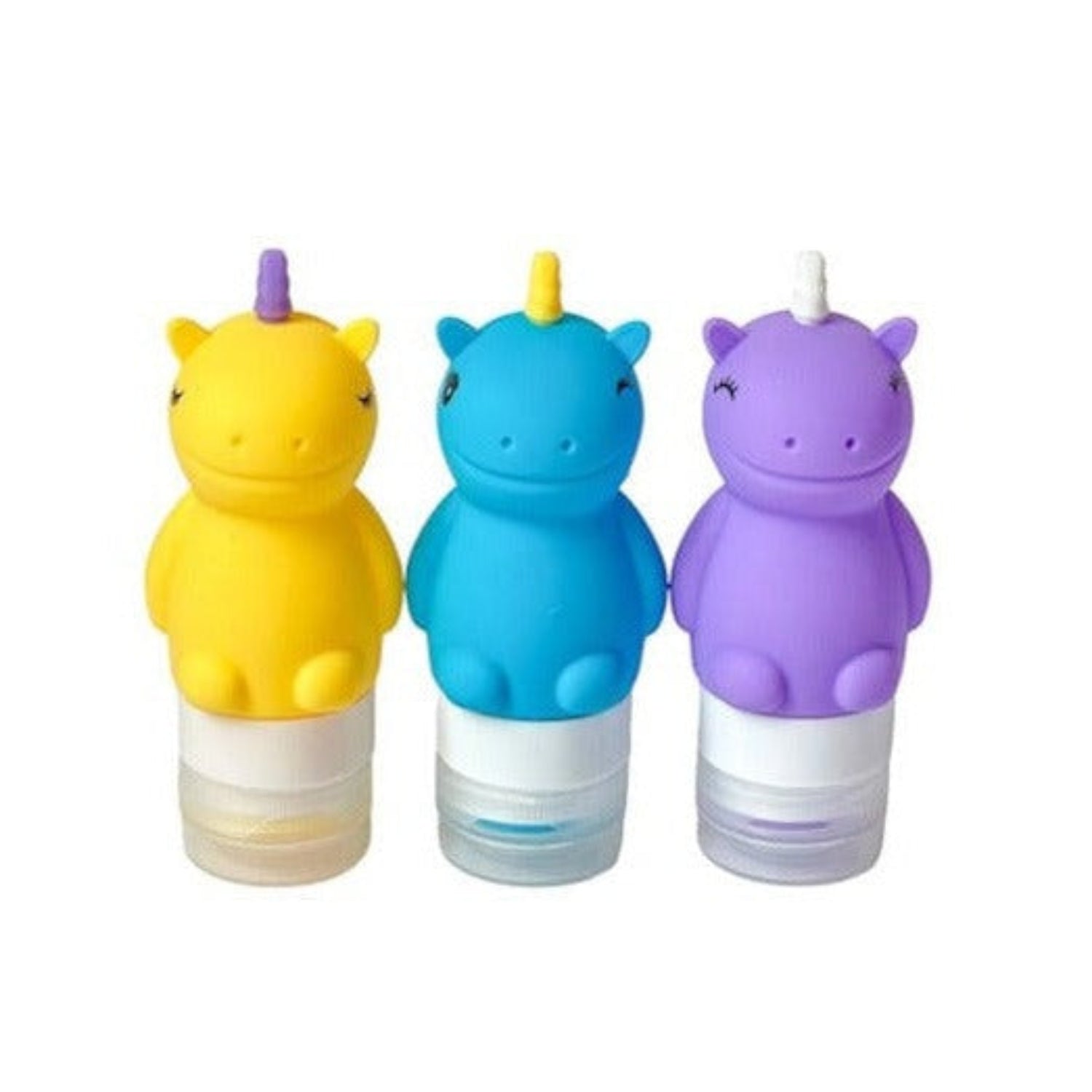 3 Mini butelki na sos Yumbox – kolorowe jednorożce, szczelne i łatwe w użyciu przez dzieci