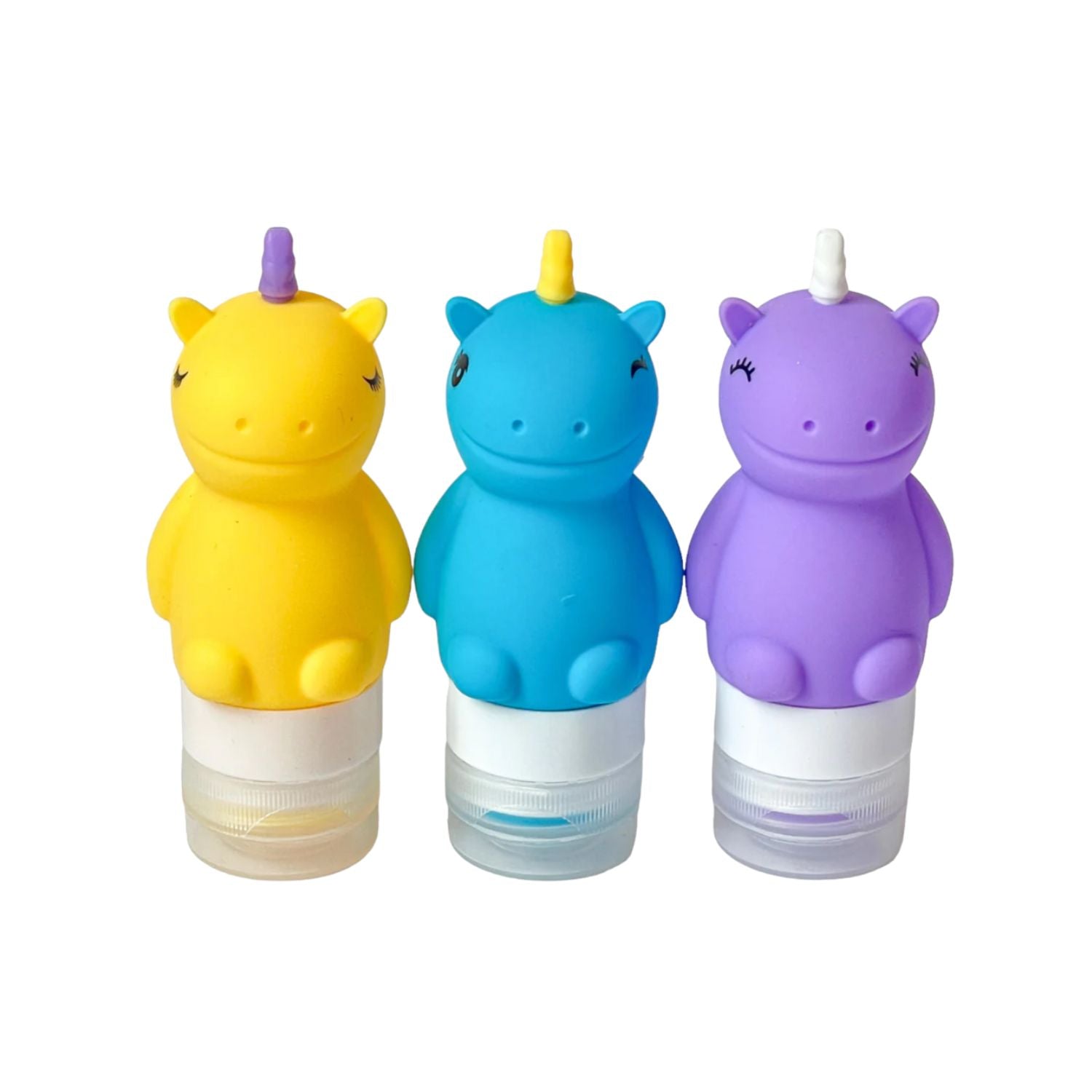 3 Mini butelki na sos Yumbox – kolorowe jednorożce, szczelne i łatwe w użyciu przez dzieci