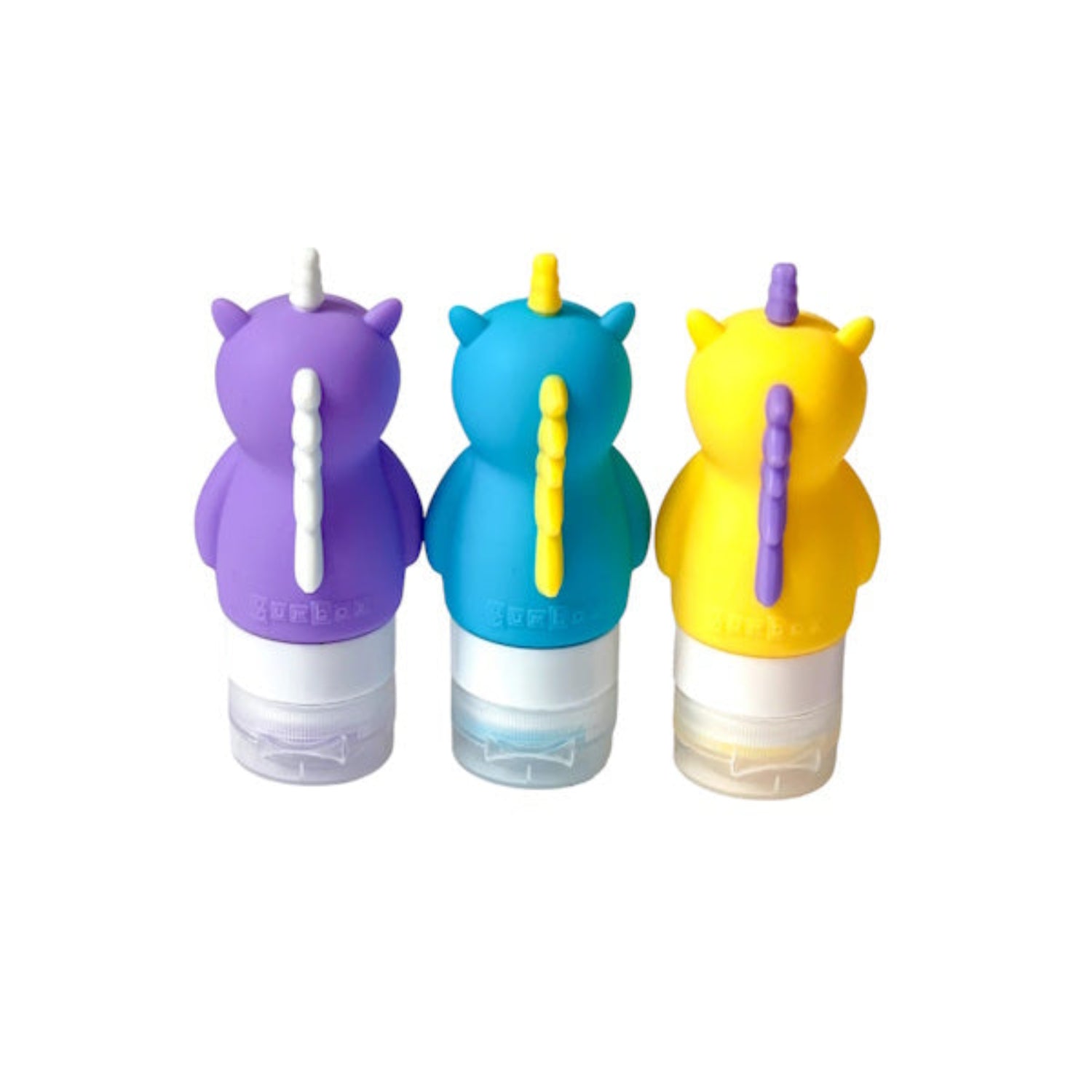 3 Mini butelki na sos Yumbox – kolorowe jednorożce, szczelne i łatwe w użyciu przez dzieci