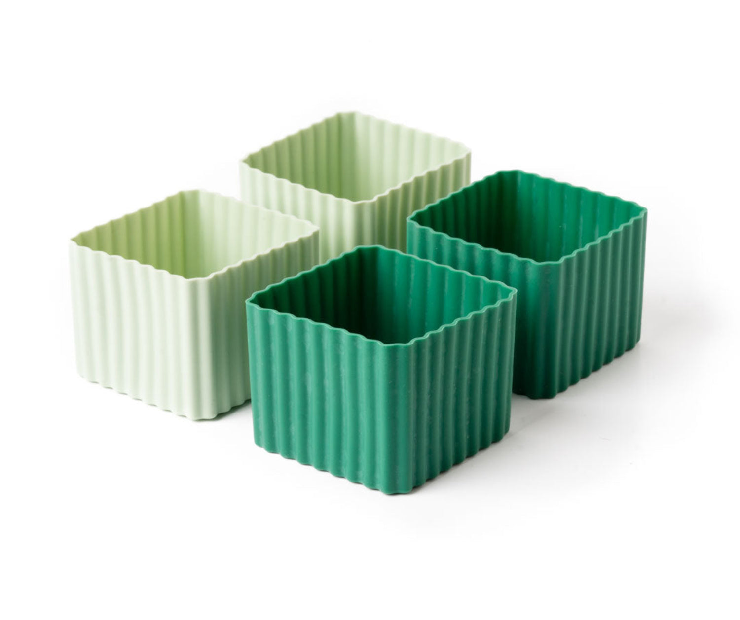 4 Foremki do lunchboxów Yumbox Forest – idealne do rozdzielania przekąsek w lunchboxie, na owoce, orzeszki, sery i inne przekąski, kolor: zielony