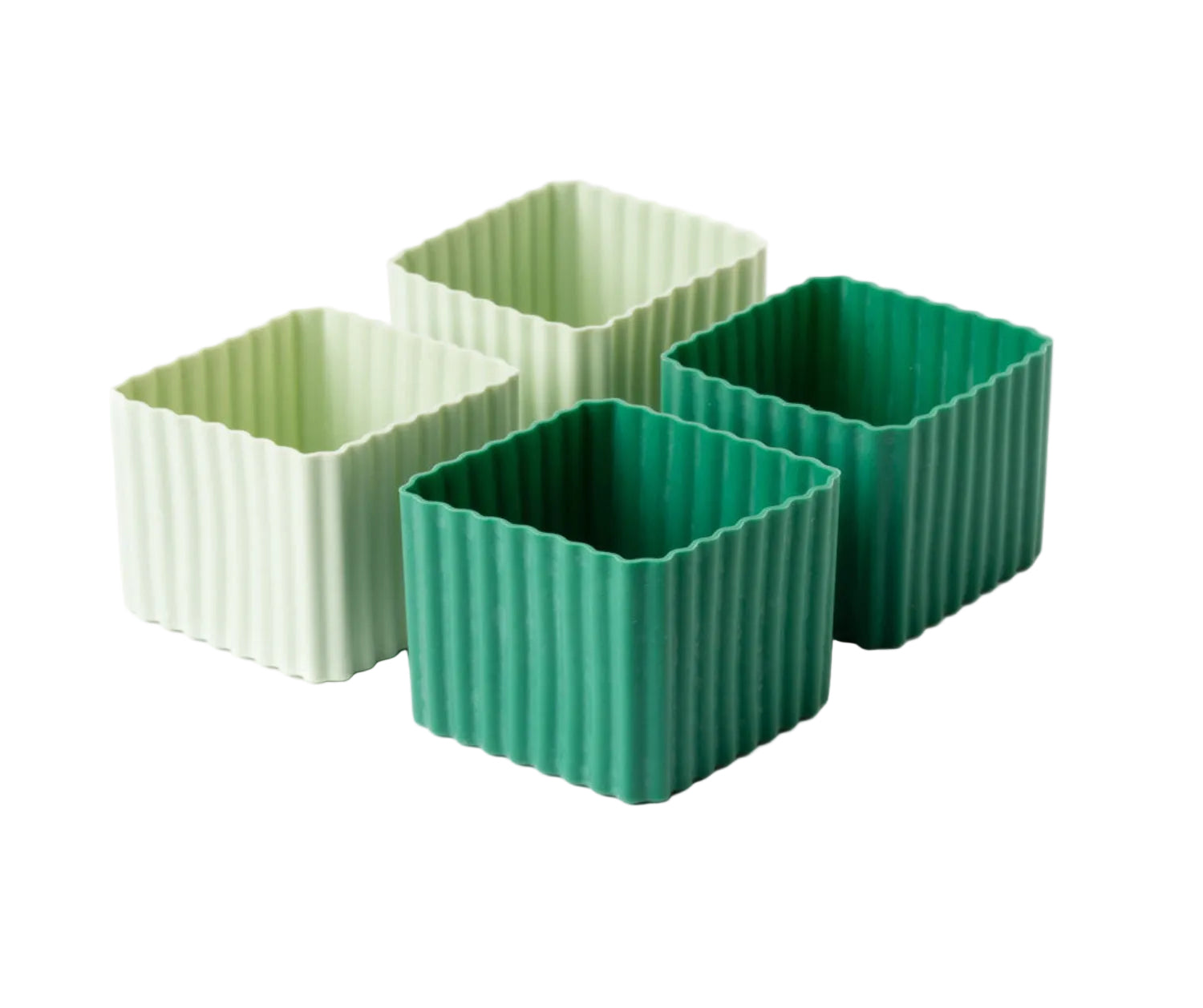 4 Foremki do lunchboxów Yumbox Forest – idealne do rozdzielania przekąsek w lunchboxie, na owoce, orzeszki, sery i inne przekąski, kolor: zielony