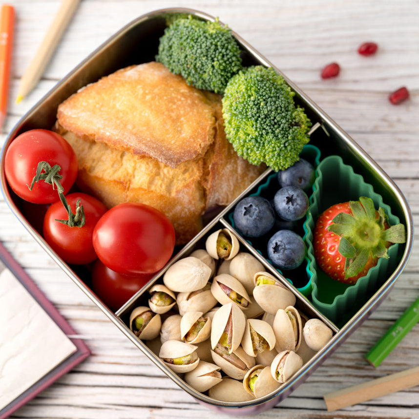 LEKKABOX Bento Triangle Forest – elastyczne, zielone foremki trójkątne do przekąsek i mini deserów, bezpieczny silikon, łatwe czyszczenie