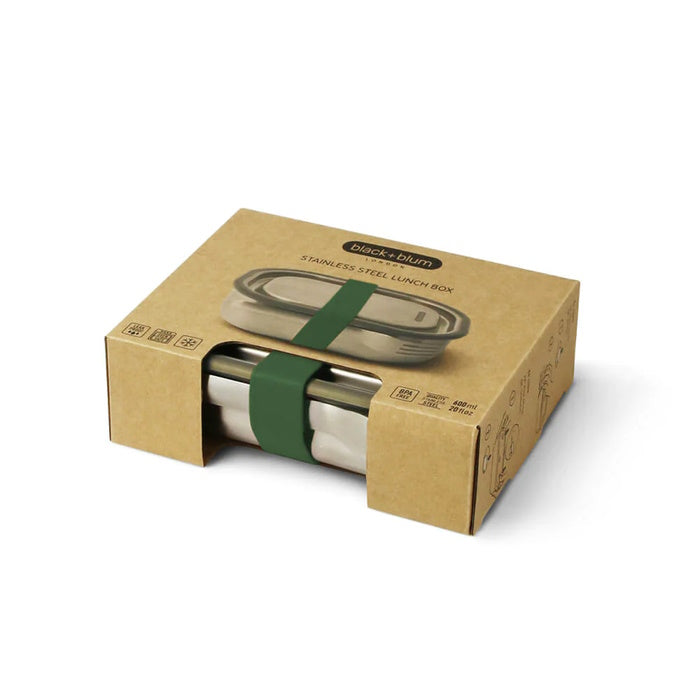 BLACK+BLUM STEEL S stalowy lunch box, oliwkowy Black+Blum Lunch Boxes & Totes | TwójLunchBox