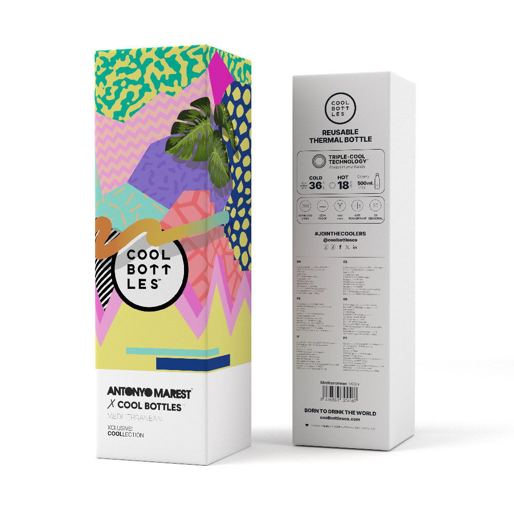 Butelka termiczna Cool Bottles Xclusive Mediterranean– szczelna, ekologiczna, długo trzyma temperaturę