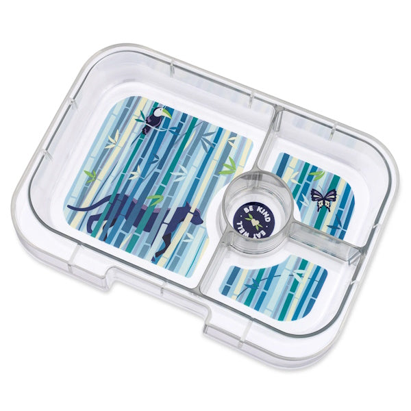 YUMBOX PANINO lunchbox, 4 przegródki, Hazy Blue/Panther tray Yumbox Lunch Boxes & Totes | TwójLunchBox