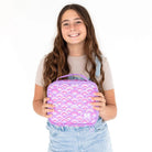 Torba termiczna MontiiCo Rainbow Roller M – dwie komory, wkład chłodzący, wodoodporna i trwała, kolor: różowy