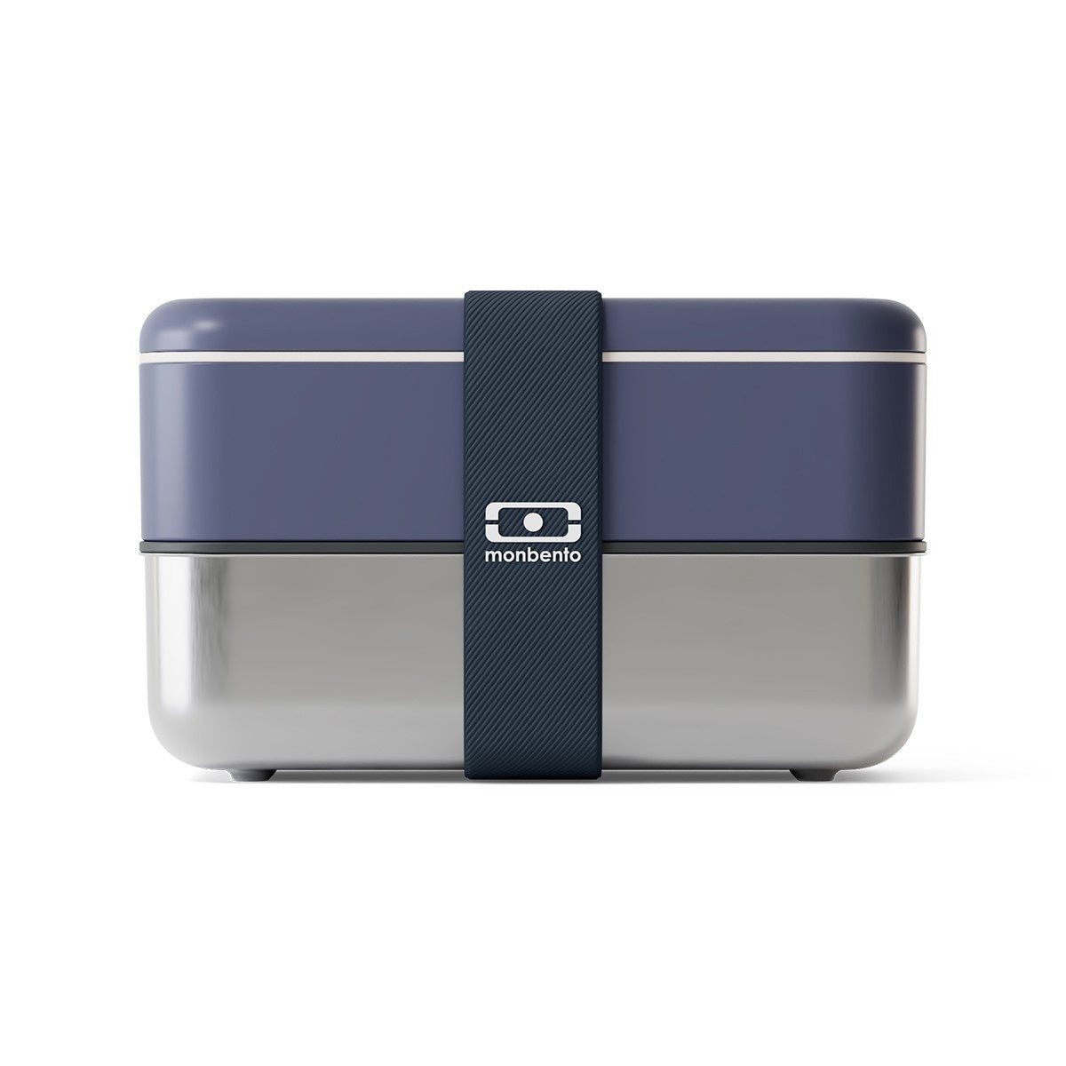 Wytrzymały lunch box ze stali nierdzewnej Monbento Original Sense w granatowym kolorze
