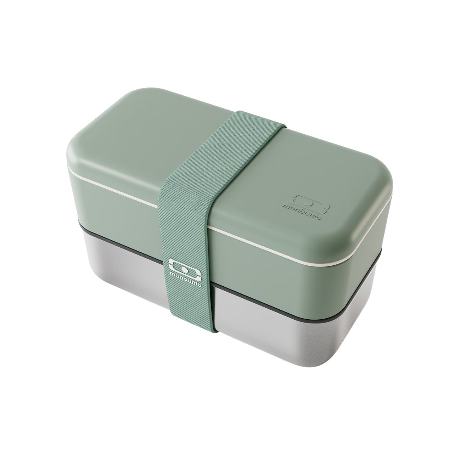 Stalowy lunch box Monbento Original Sense Natural Blue