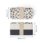Monbento Original – dwupoziomowy lunchbox z miseczką. Szczelny, BPA free, do mikrofalówki i zmywarki. Stylowy francuski design, wzór: Leopard Graphic
