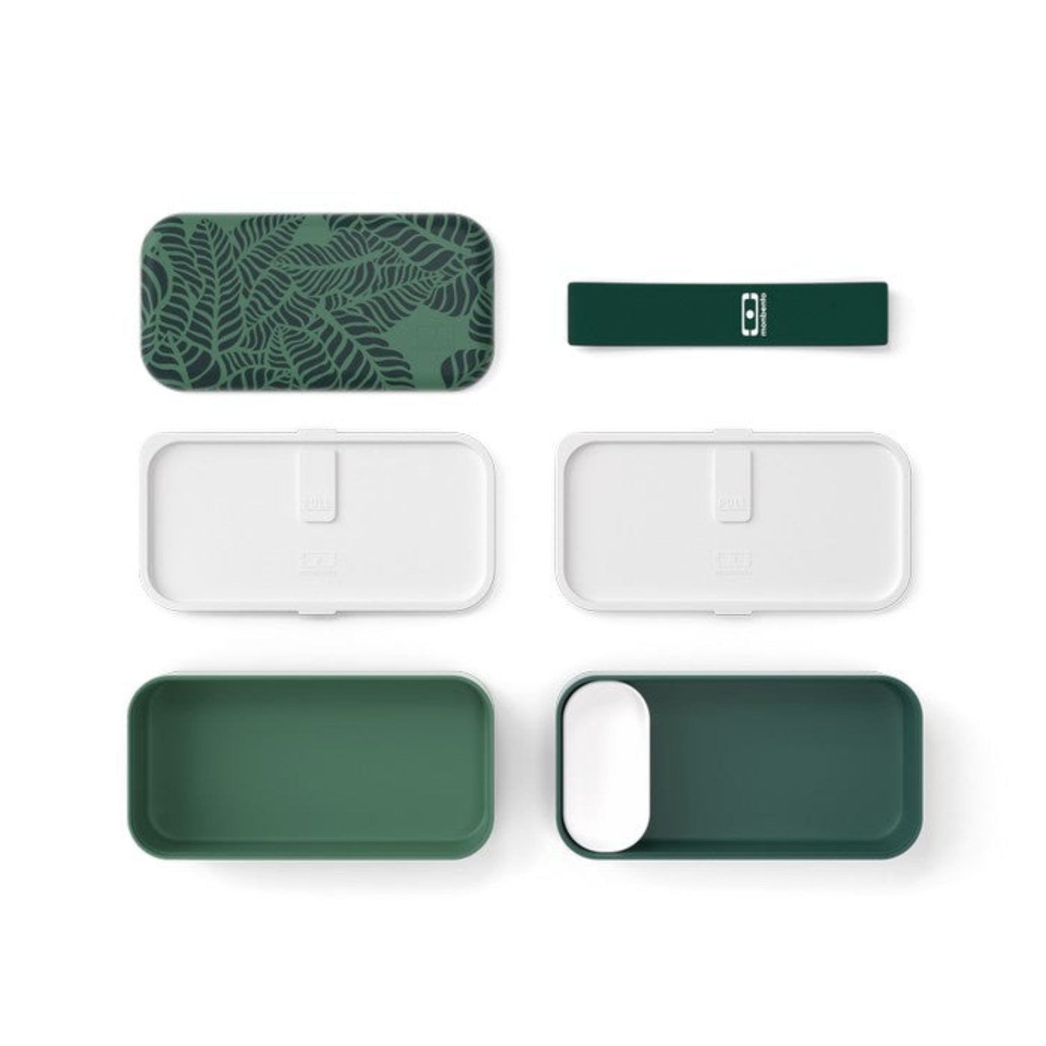 Monbento Original – dwupoziomowy lunchbox z miseczką. Szczelny, BPA free, do mikrofalówki i zmywarki. Stylowy francuski design, wzór: Jungle