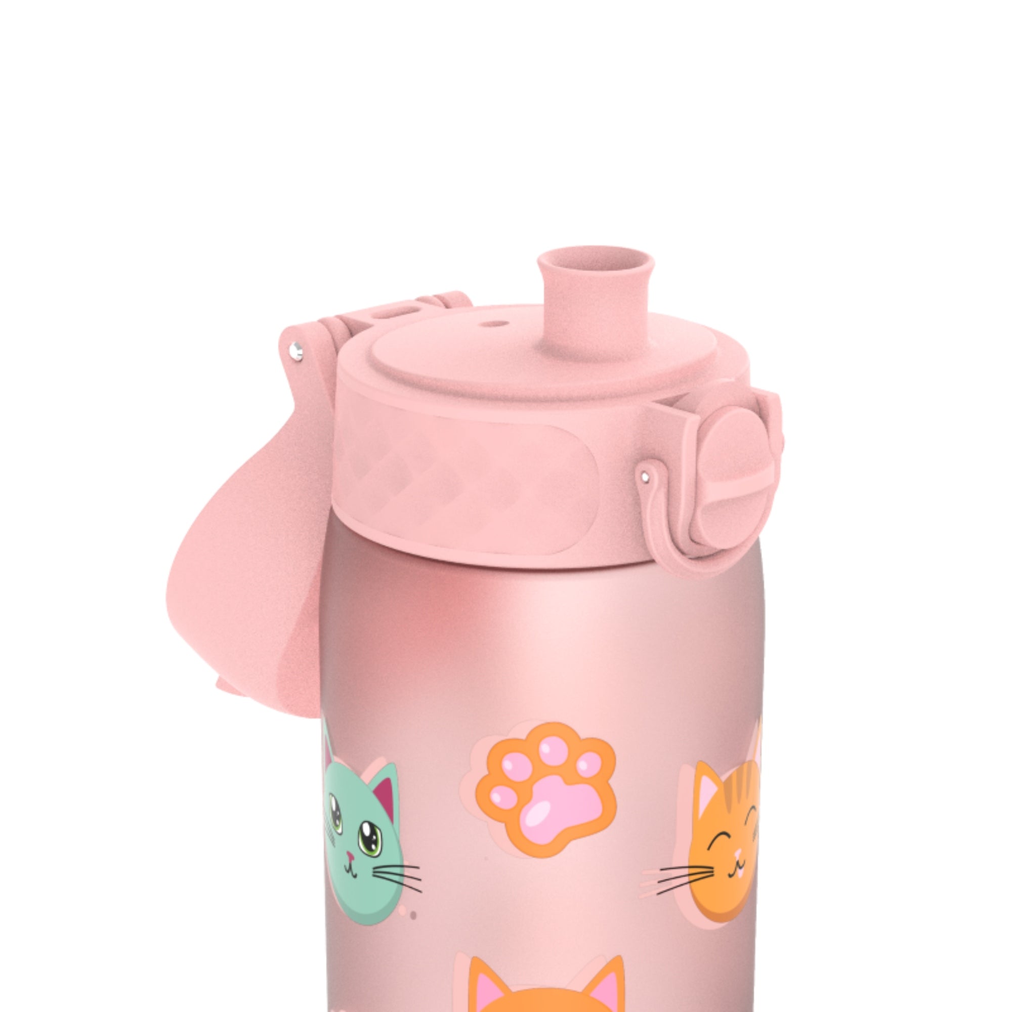 Bidon dla dzieci 500 ml Ion8 Cats – lekki, nietoksyczny, z ustnikiem i klapką, idealny do plecaka i samochodu