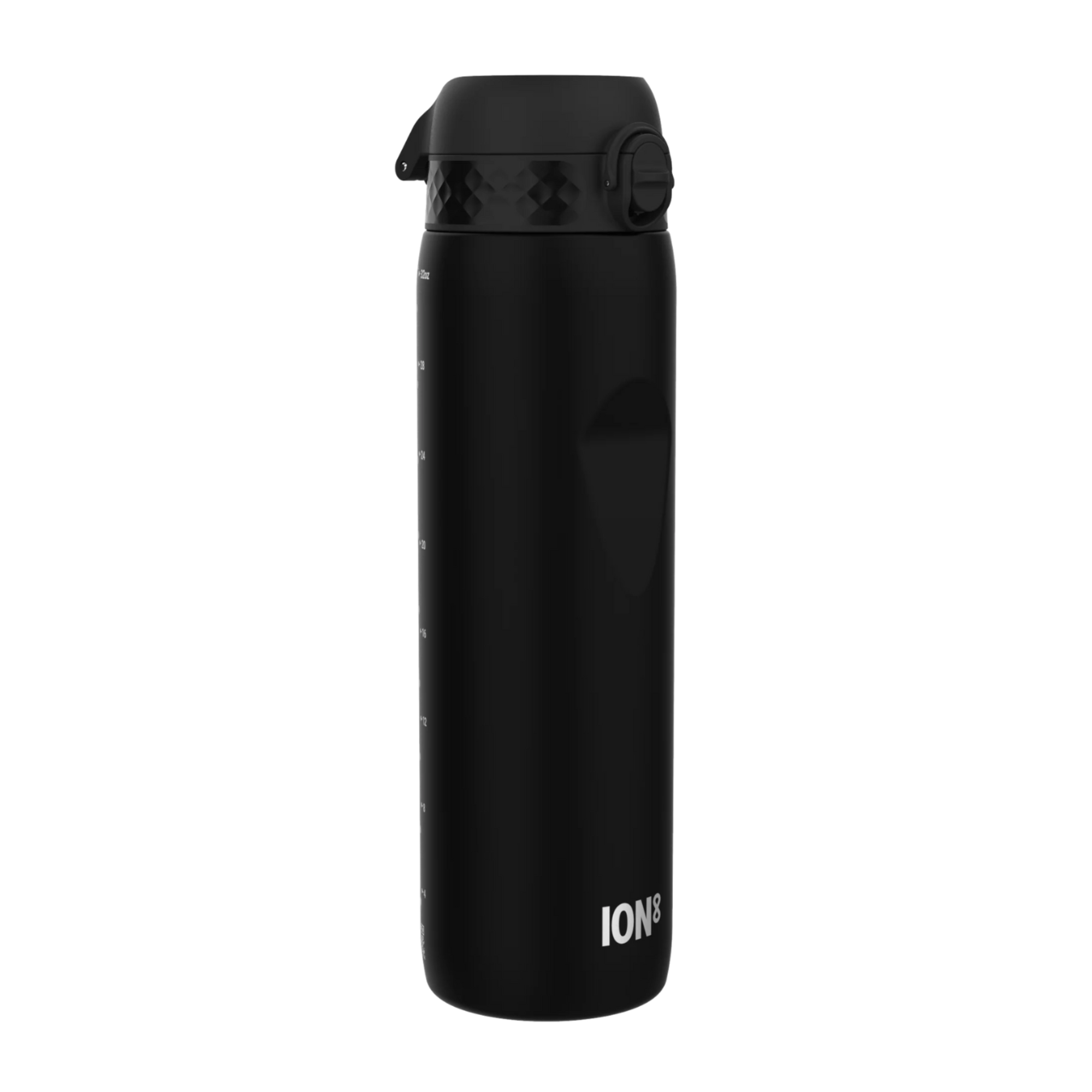 Bidon na wodę 1 l Ion8 Black – lekki, nietoksyczny, z ustnikiem i klapką, idealny do plecaka i samochodu, kolor: czarny