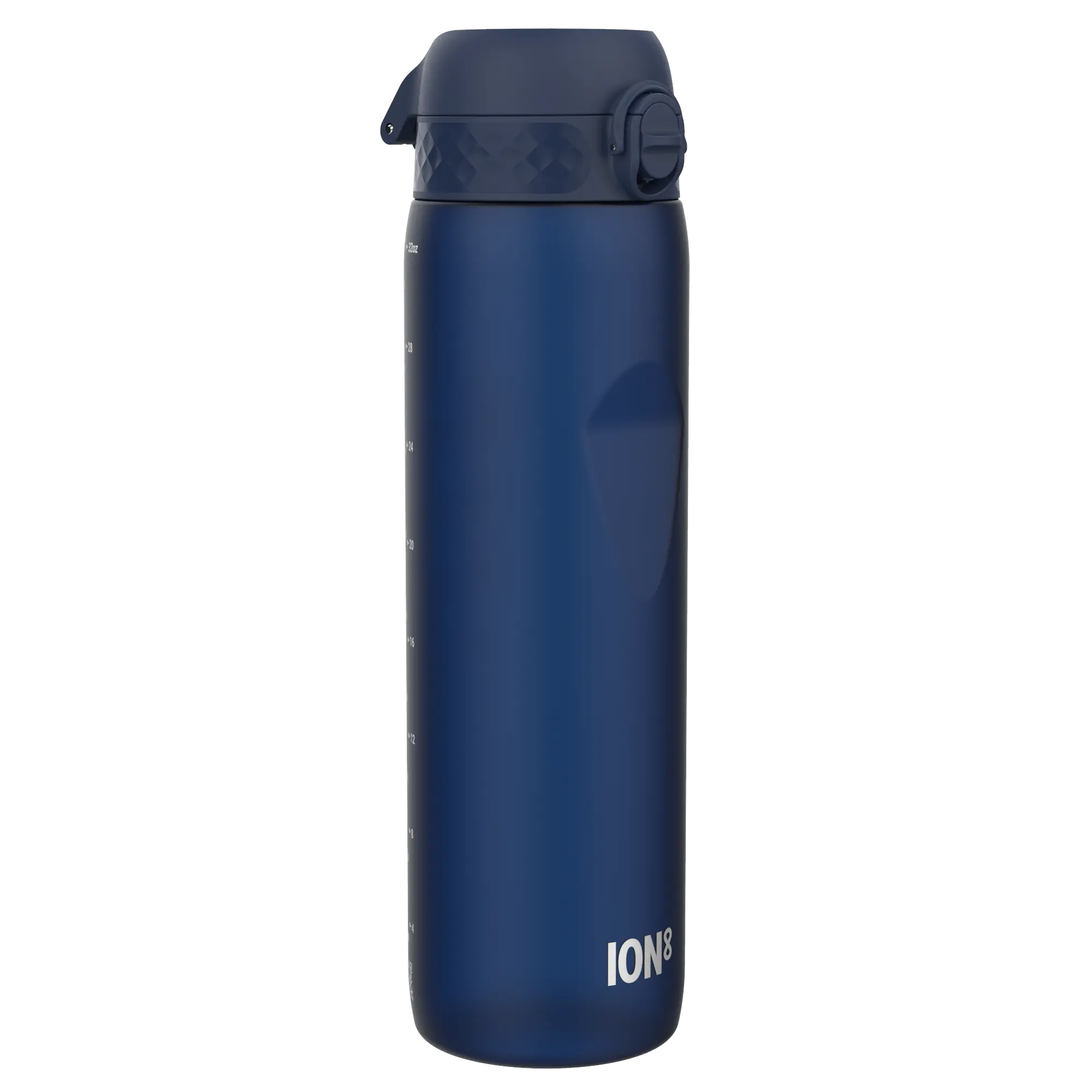 Bidon na wodę 1 l Ion8 Navy – lekki, nietoksyczny, z ustnikiem i klapką, idealny do plecaka i samochodu, kolor: granatowy