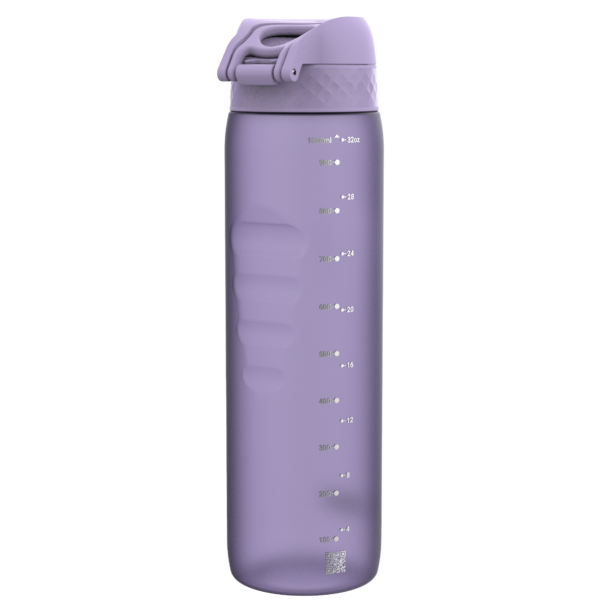 Bidon na wodę 1 l Ion8 Playful Periwinkle – lekki, nietoksyczny, z ustnikiem i klapką, idealny do plecaka i samochodu, kolor: fioletowy