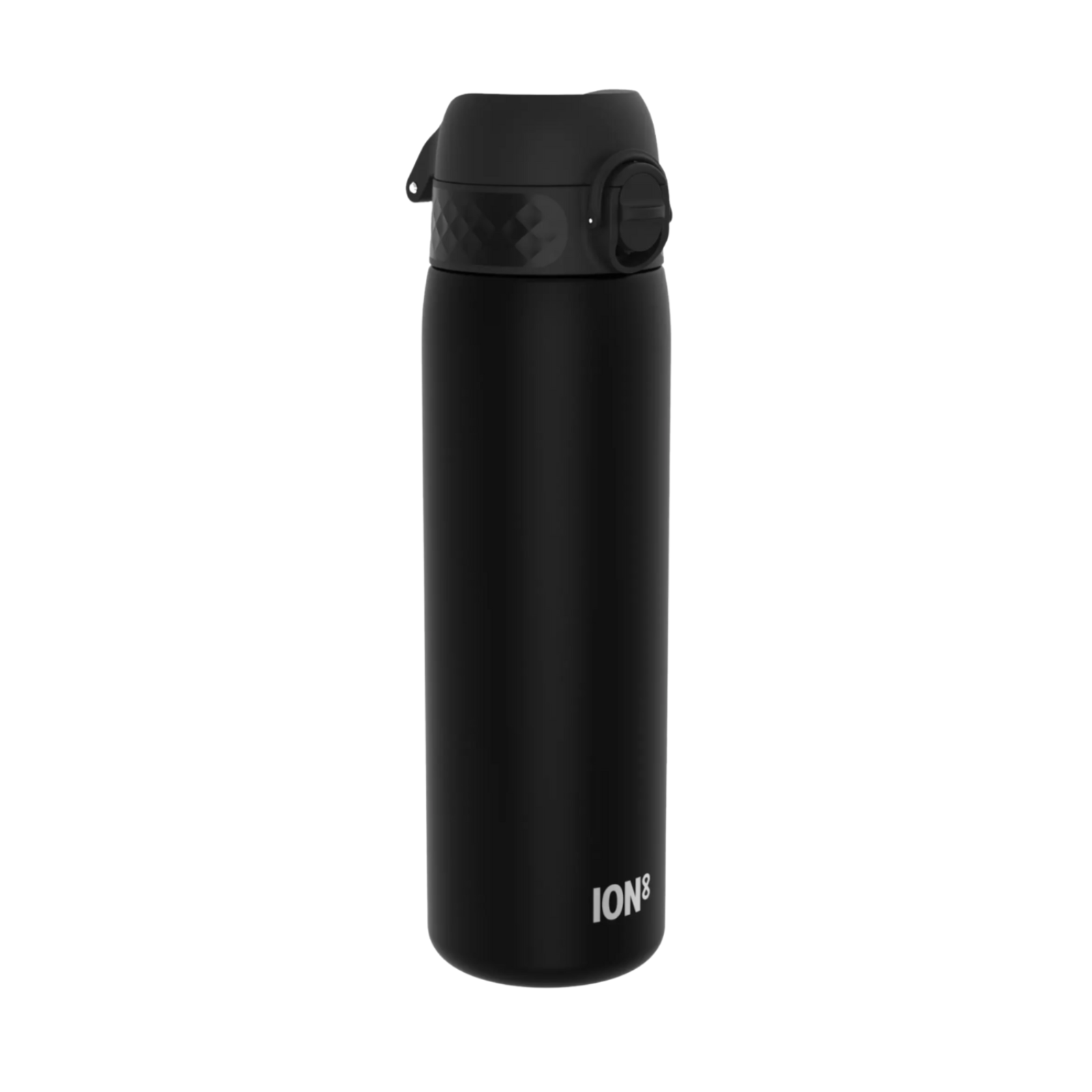 Bidon na wodę 500 ml Ion8 Black – lekki, nietoksyczny, z ustnikiem i klapką, idealny do plecaka i samochodu, kolor: czarny