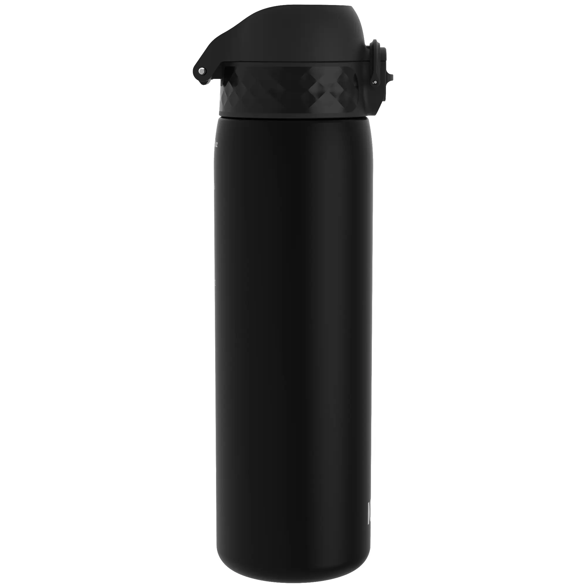 Bidon na wodę 500 ml Ion8 Black – lekki, nietoksyczny, z ustnikiem i klapką, idealny do plecaka i samochodu, kolor: czarny