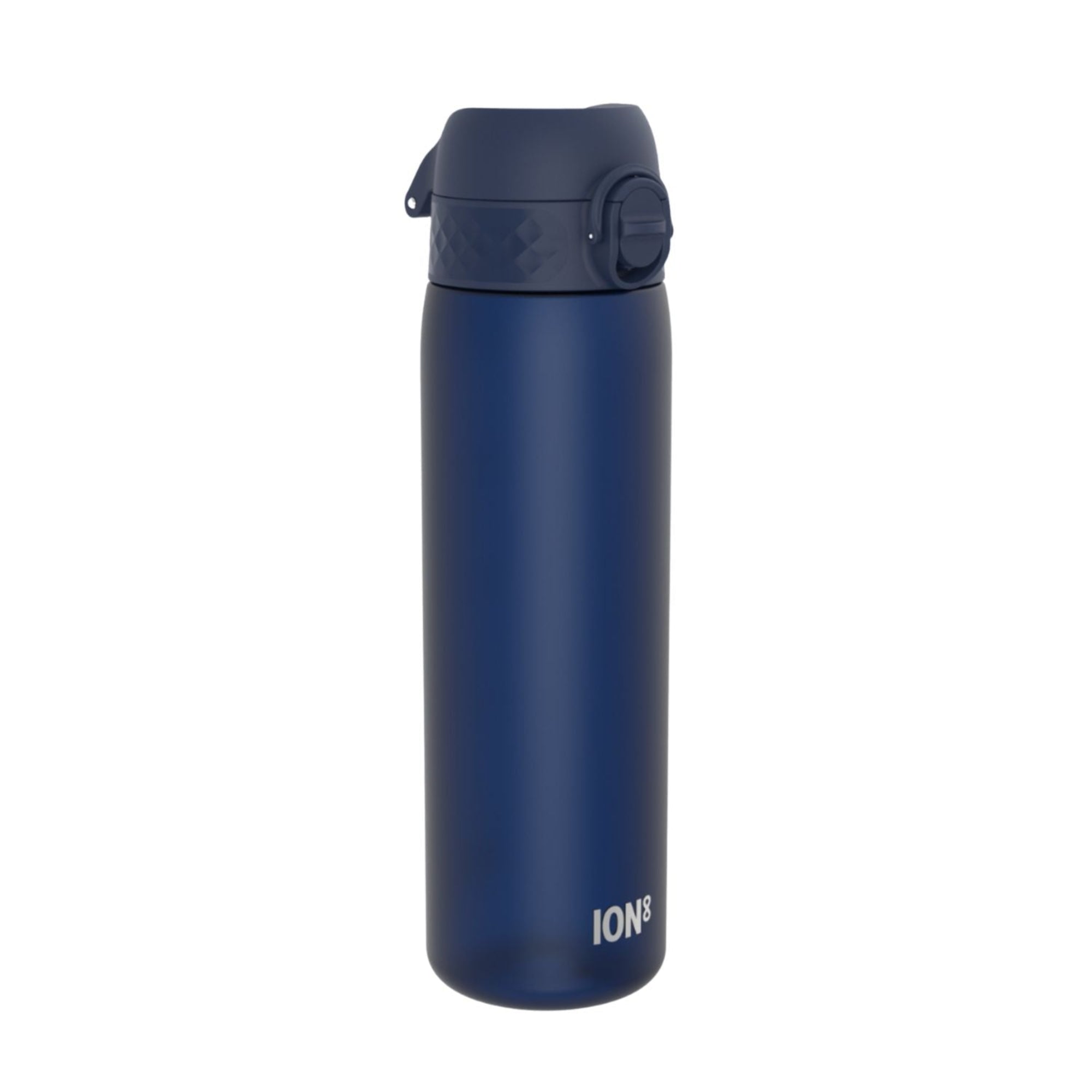 Bidon na wodę 500 ml Ion8 Navy– lekki, nietoksyczny, z ustnikiem i klapką, idealny do plecaka i samochodu, kolor: granatowy