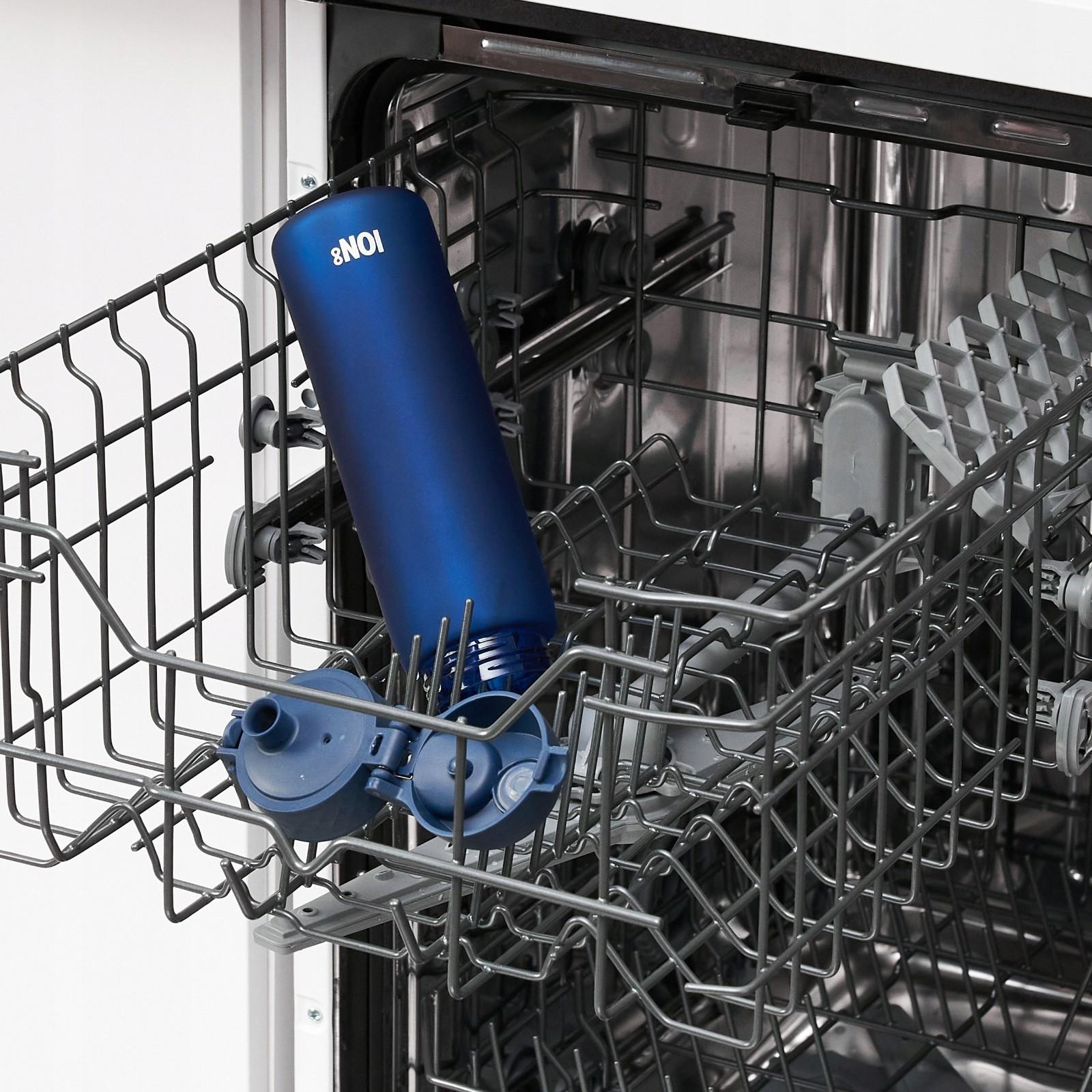 Bidon na wodę 500 ml Ion8 Navy– lekki, nietoksyczny, z ustnikiem i klapką, idealny do plecaka i samochodu, kolor: granatowy