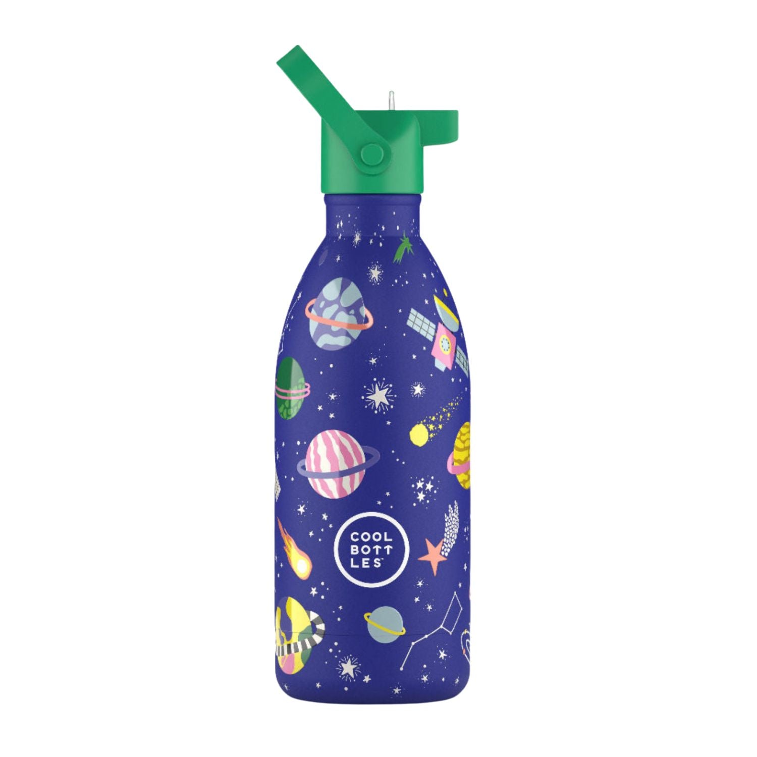 Cool Bottles Kids Stellar Journey – termiczna butelka dla dzieci, z ustnikiem, bez BPA, wzór: kosmos