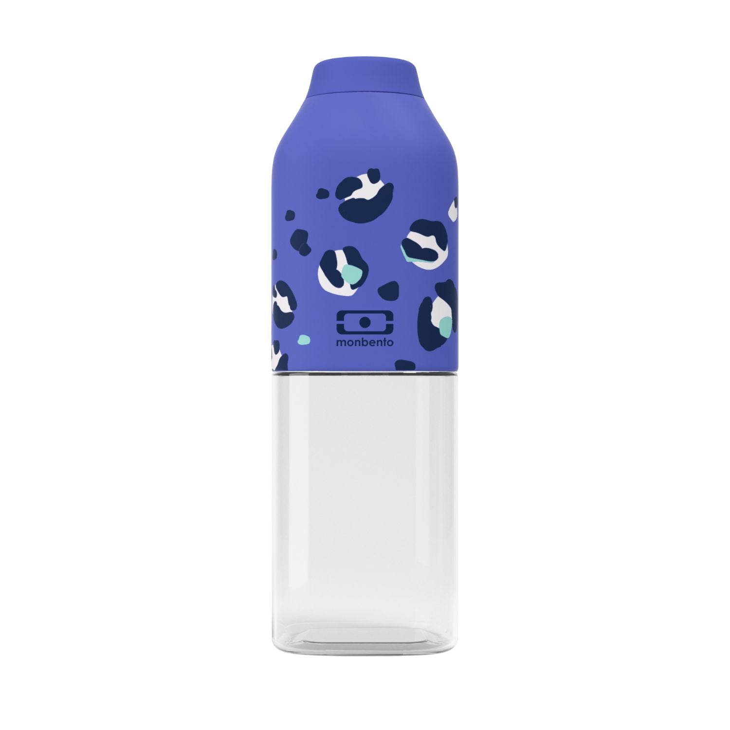 Monbento Positive M – ultralekka butelka 500 ml z tritanu. Trwała, kompaktowa, bez BPA, idealna do torby czy plecaka, wzór: blue leopard