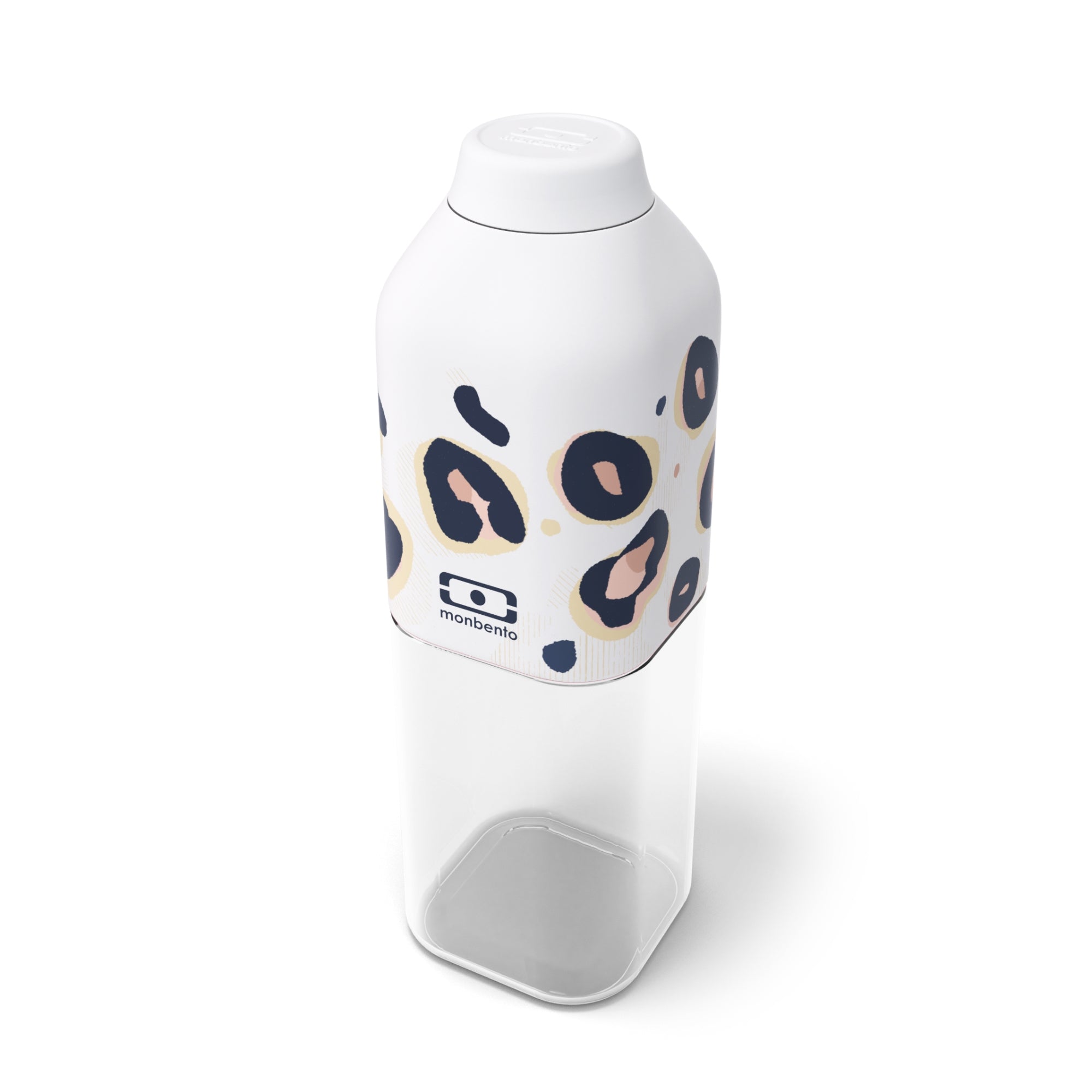 Monbento Positive M – ultralekka butelka 500 ml z tritanu. Trwała, kompaktowa, bez BPA, idealna do torby czy plecaka, wzór: pink leopard