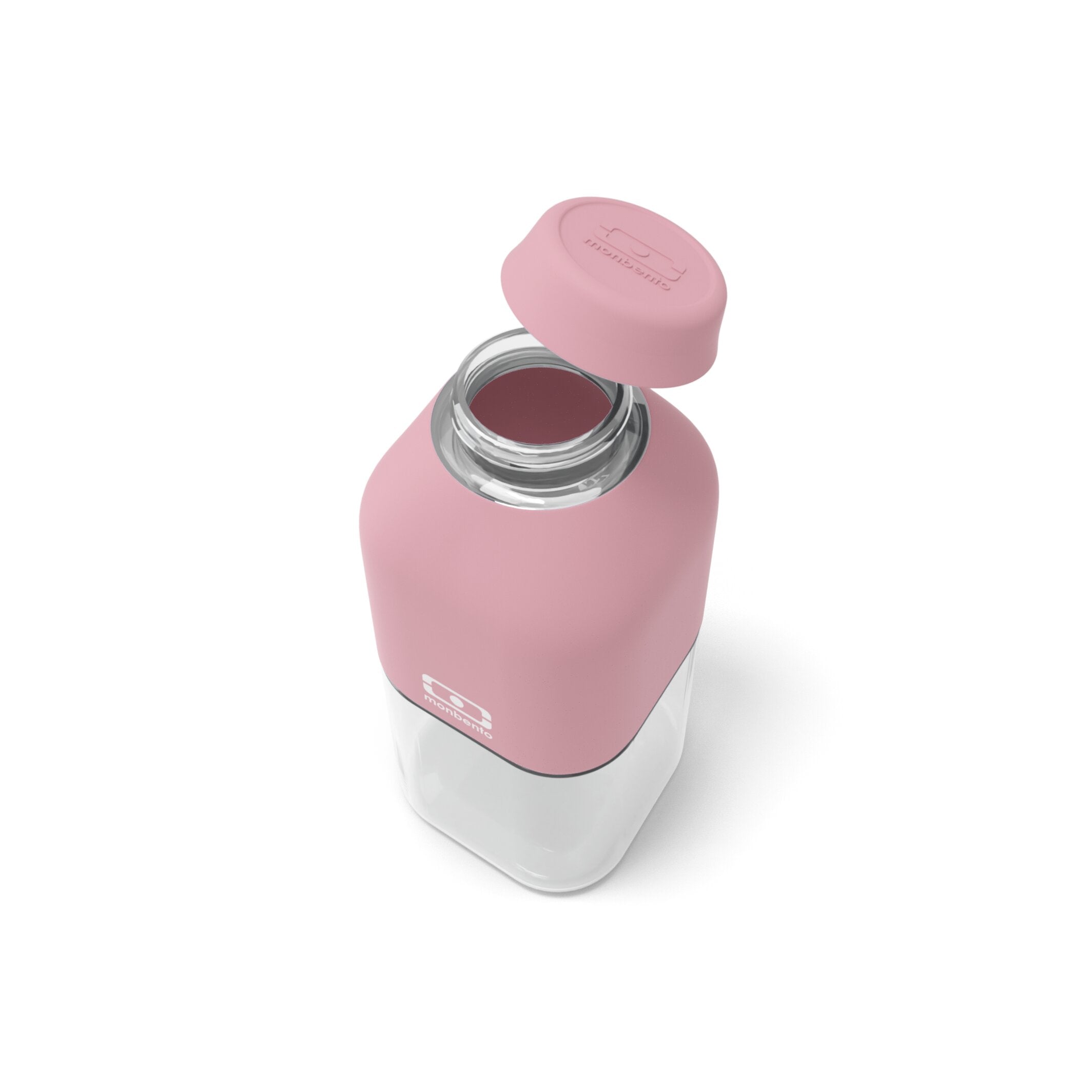 Różowa kwadratowa butelka wielorazowa Monbento Positive S 330 ml