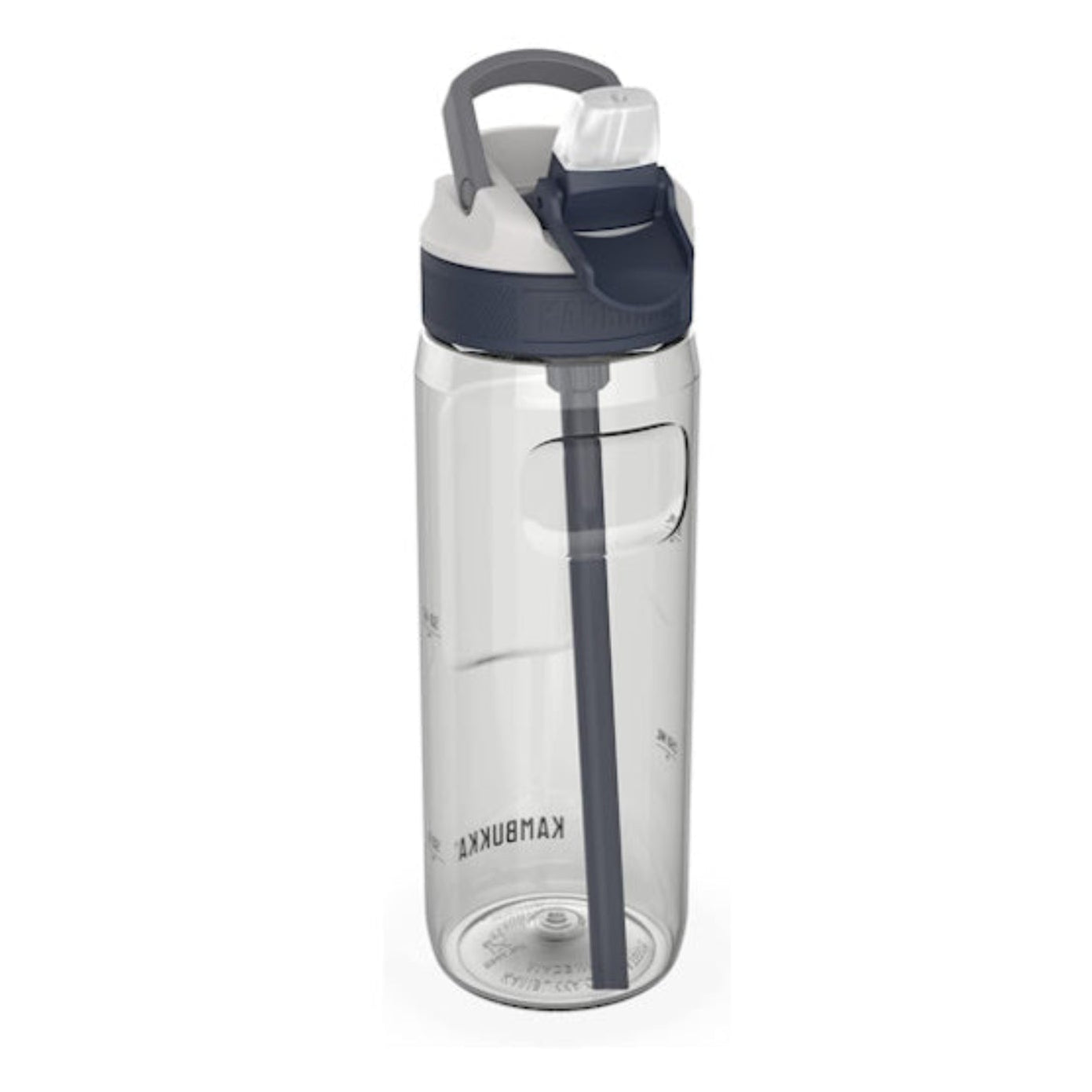 Bidon ze słomką Kambukka Lagoon 750 ml Clear – tritan, słomka do ostatniej kropli, schowany ustnik, lekka, szczelna, bez BPA, idealna na rower i siłownię, kolor: przezroczysty