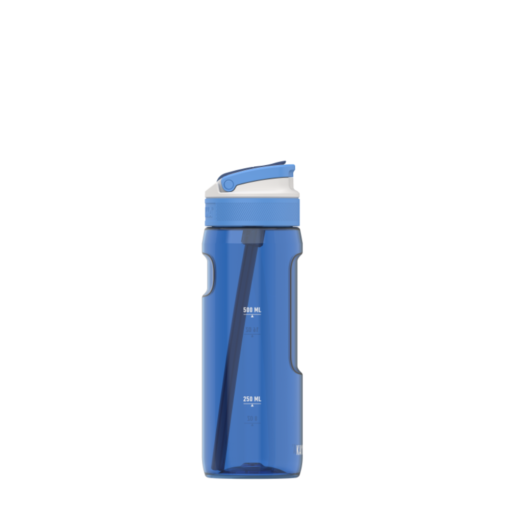 Bidon ze słomką Kambukka Lagoon 750 ml Crisp Blue – tritan, słomka do ostatniej kropli, schowany ustnik, lekka, szczelna, bez BPA, idealna na rower i siłownię, kolor: granatowy