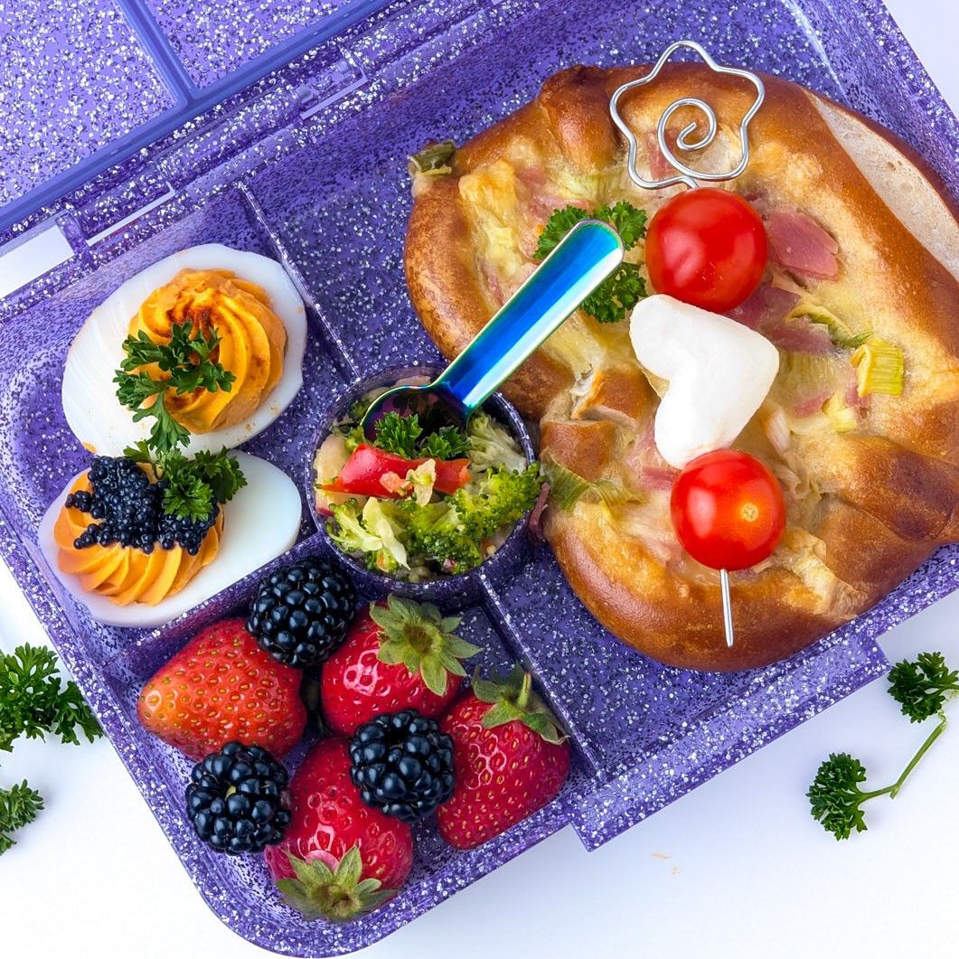 LekkaBox Glamour Purple – lunchbox z uszczelką na owoce i jogurt