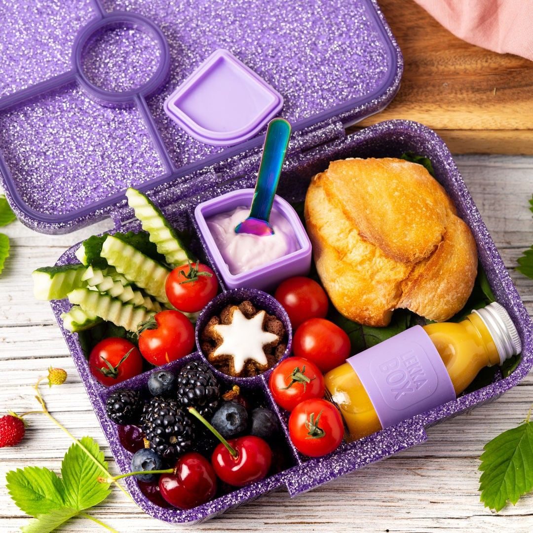 Bento lunchbox LekkaBox Glamour Purple – bezpieczny i bez BPA