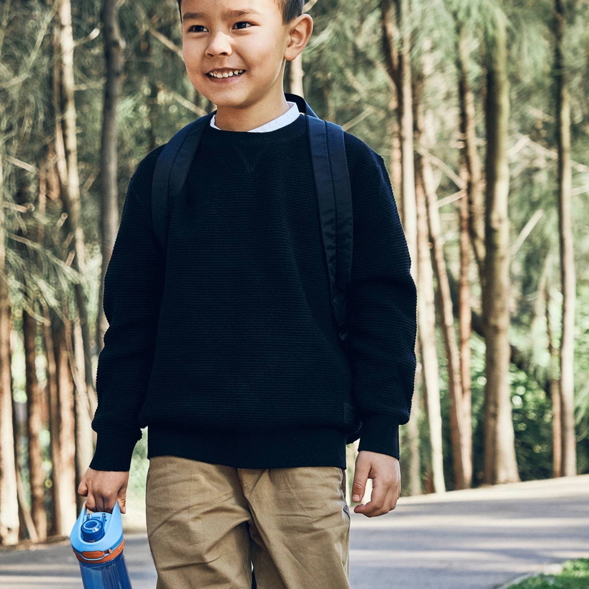 Contigo Jessie Blue Poppy – bezpieczna butelka dla dziecka, szczelna i prosta w użyciu jedną ręką, kolor: niebieski