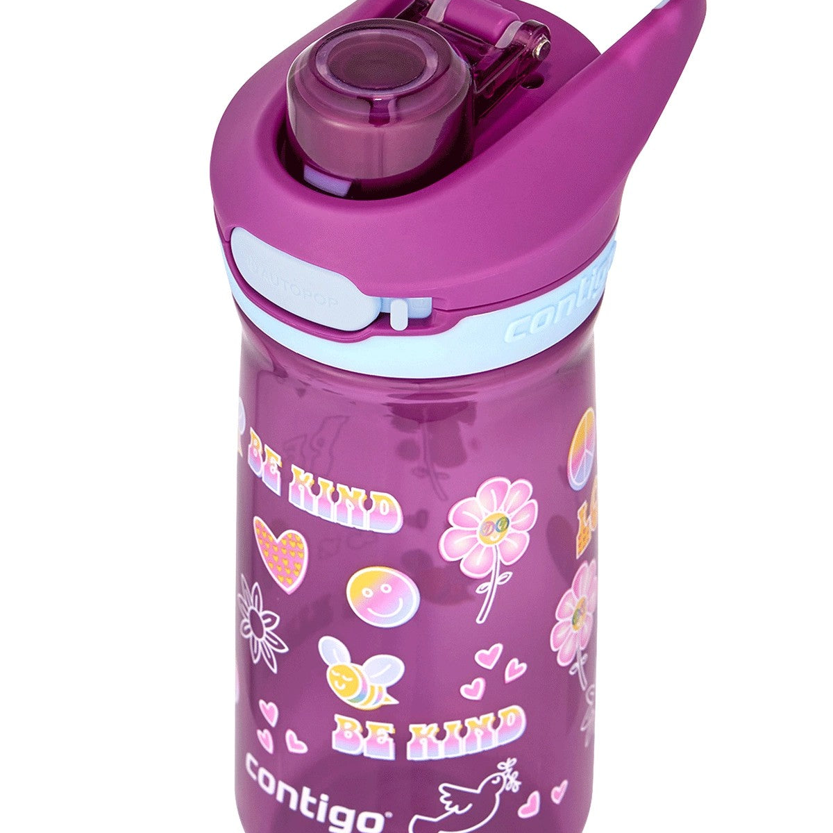 Contigo Jessie Grape Purple – bezpieczna butelka dla dziecka, szczelna i prosta w użyciu jedną ręką, kolor: fioletowy