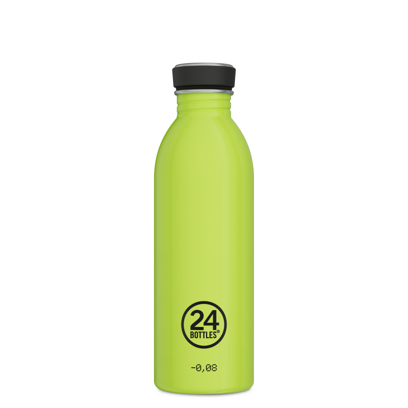 Butelka na wode 24bottles REactive 500 ml – lekka, zmienia kolor pod wpływem zimna, 100% szczelna, kolor: żółty/zielony