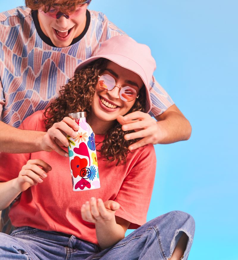 Urban Bottle Aqua Florita 500 ml – lekka, szczelna butelka ze stali nierdzewnej, idealna na co dzień.