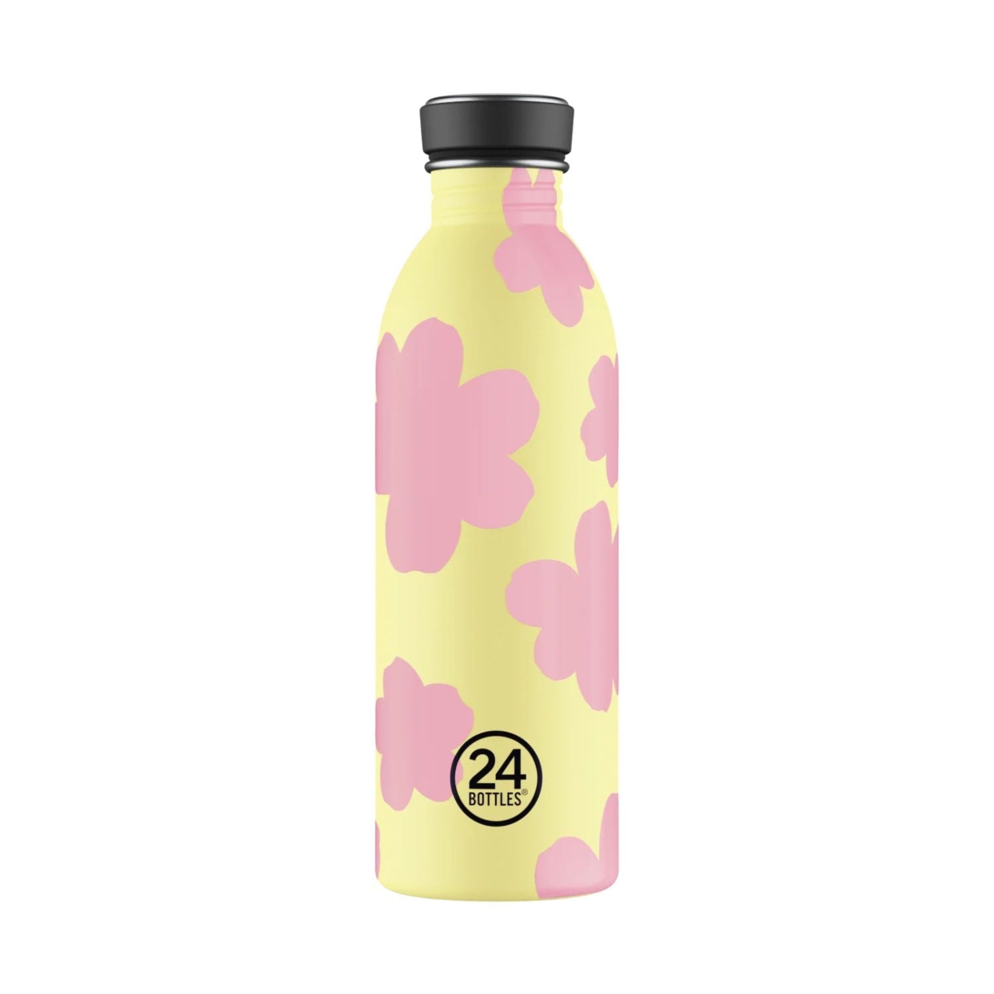 Urban Bottle Daydreaming Yellow 500 ml – lekka, szczelna butelka ze stali nierdzewnej, idealna na co dzień, kolor: żółty/różowy
