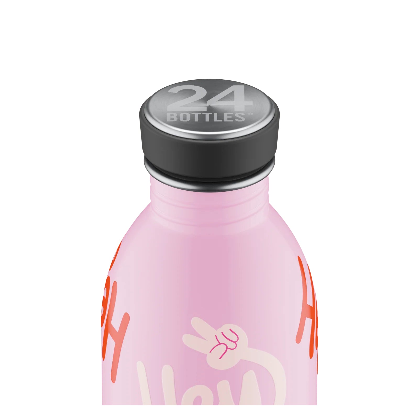 Urban Bottle Hey! Pink 500 ml – lekka, szczelna butelka ze stali nierdzewnej, idealna na co dzień, kolor: różowy