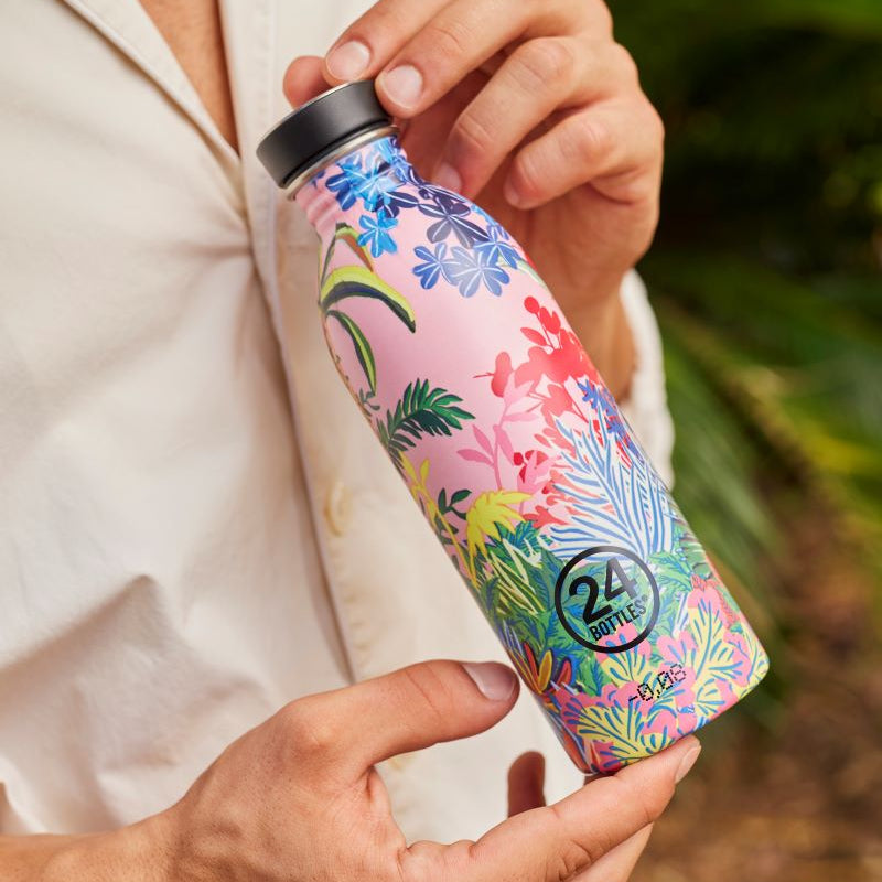 Urban Bottle Pink Paradise 500 ml – lekka, szczelna butelka ze stali nierdzewnej, idealna na co dzień.