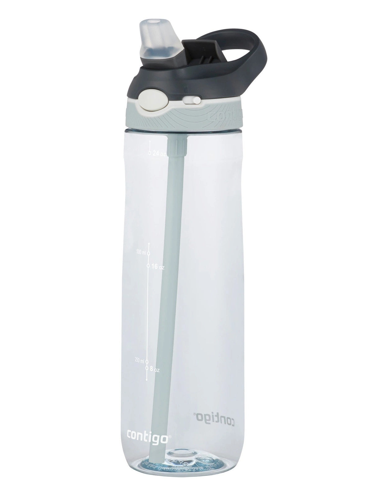 Contigo Ashland Sangria – butelka z recyklingu, ze słomką i ustnikiem AutoSpout®, szczelna i bezpieczna, kolor: szary