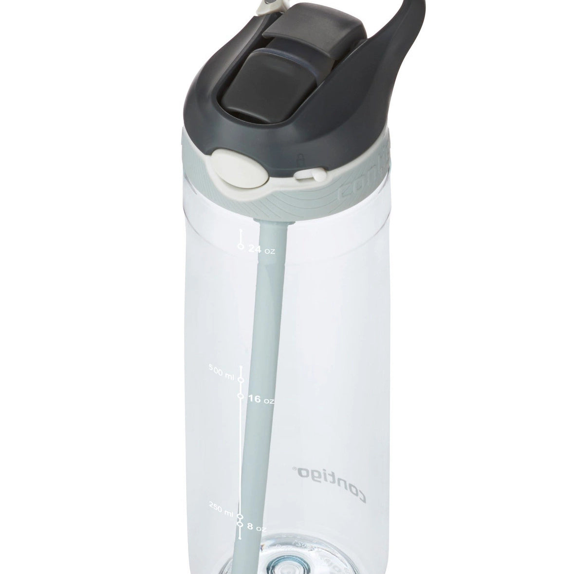Contigo Ashland Sangria – butelka z recyklingu, ze słomką i ustnikiem AutoSpout®, szczelna i bezpieczna, kolor: szary