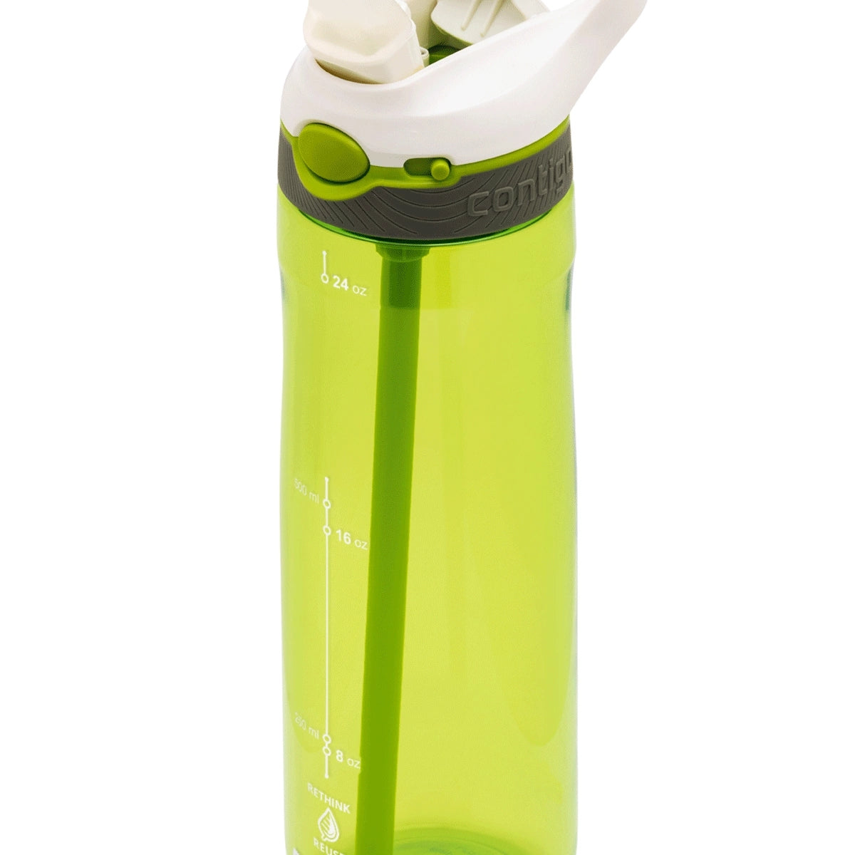 Contigo Ashland Citron – butelka z recyklingu, ze słomką i ustnikiem AutoSpout®, szczelna i bezpieczna, kolor: zielony