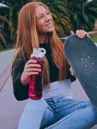 Contigo Ashland Sangria – butelka z recyklingu, ze słomką i ustnikiem AutoSpout®, szczelna i bezpieczna, kolor: różowy