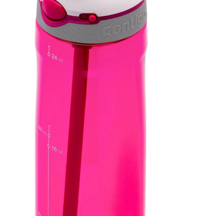 Contigo Ashland Sangria – butelka z recyklingu, ze słomką i ustnikiem AutoSpout®, szczelna i bezpieczna, kolor: różowy